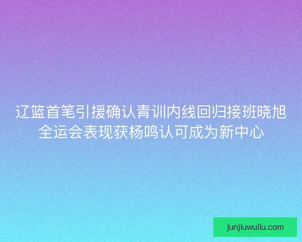 辽篮首笔引援确认青训内线回归接班晓旭全运会表现获杨鸣认可成为新中心